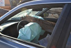 Immobilizing an object that has pierced a vehicle might be necessary to ensure the safety of an occupant(s) and rescuers.