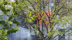 Bayonne, NJ, firefighters battled a four-alarm blaze that broke out at a home Thursday.