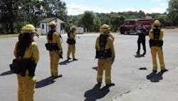 This year's training program for 81 rehired seasonal firefighters in CAL FIRE's Sonoma-Lake-Napa unit includes precautions against spreading COVID-19. This year's training program for 81 rehired seasonal firefighters in CAL FIRE's Sonoma-Lake-Napa unit includes precautions against spreading COVID-19.