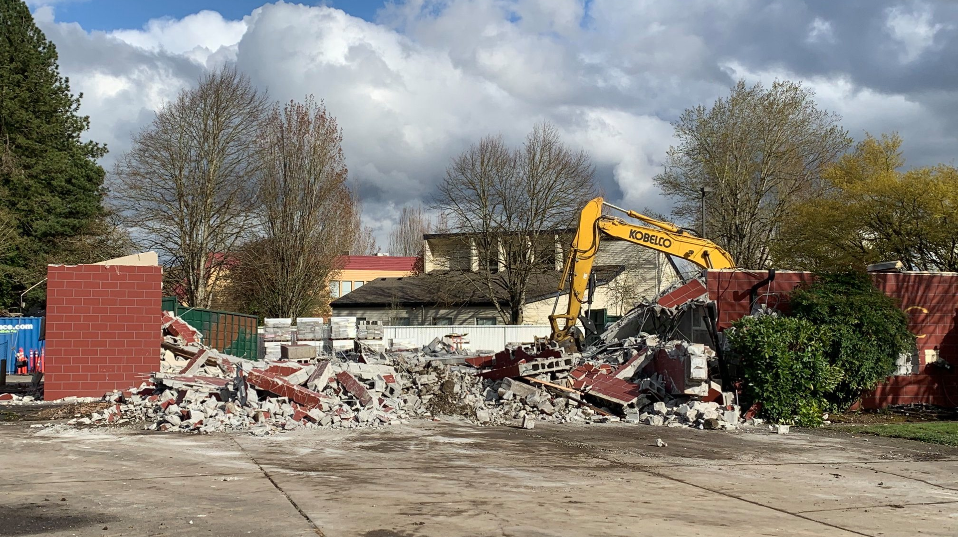 Station 63 of Clark County, WA, Fire District 6 is demolished after the opening of a new, modern firehouse.