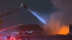 As many as 50 Dallas firefighters needed nearly four hours to put out a two-alarm blaze that broke at a vacant one-story commercial building late Wednesday.