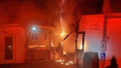 Crews from several fire departments battled a fire at an Essex, MA, seafood restaurant that gutted the business hours after serving Mother's Day takeout meals Sunday. Crews from several fire departments battled a fire at an Essex, MA, seafood restaurant that gutted the business hours after serving Mother's Day takeout meals Sunday.