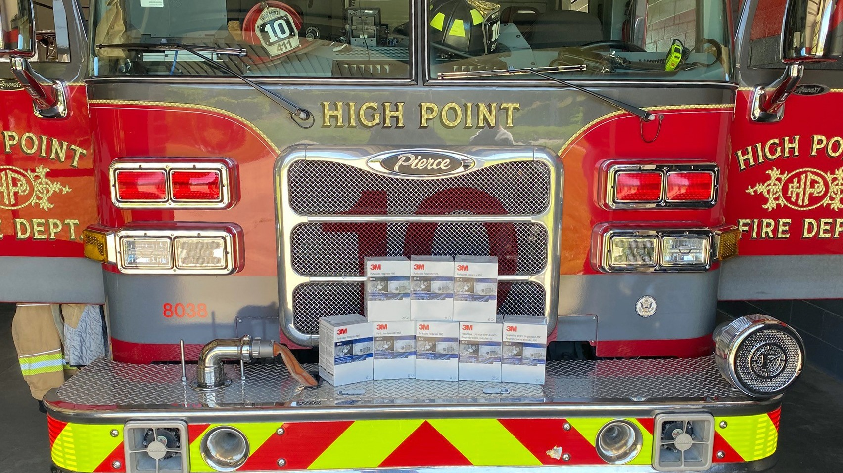 A good Samaritan anonymously left a box filled with 160 N95 masks for High Point, NC, firefighters.
