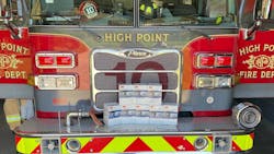 A good Samaritan anonymously left a box filled with 160 N95 masks for High Point, NC, firefighters. A good Samaritan anonymously left a box filled with 160 N95 masks for High Point, NC, firefighters.
