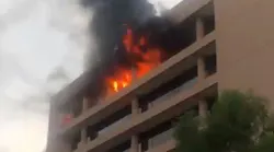 A two-alarm fire broke out at the headquarters of the Washington Metropolitan Area Transit Authority early Wednesday.