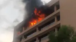 A two-alarm fire broke out at the headquarters of the Washington Metropolitan Area Transit Authority early Wednesday. A two-alarm fire broke out at the headquarters of the Washington Metropolitan Area Transit Authority early Wednesday.