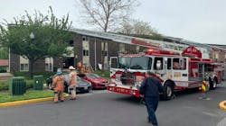 Baltimore County and Providence Volunteer Fire Company crews rescued several people from a burning three-story apartment building in Towson, MD, on Tuesday. Baltimore County and Providence Volunteer Fire Company crews rescued several people from a burning three-story apartment building in Towson, MD, on Tuesday.