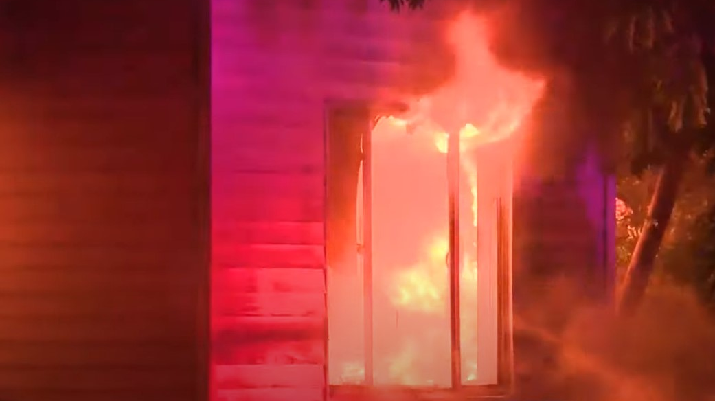 San Antonio firefighters rescued a man from a burning house Thursday.