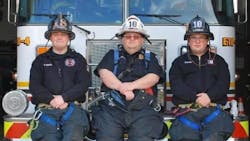 Assistant Fire Chief Robert E. Zerman sits between his firefighter sons Robert J. and Brandon in this undated photo. Assistant Fire Chief Robert E. Zerman sits between his firefighter sons Robert J. and Brandon in this undated photo.
