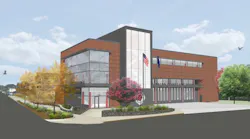 Arlington, VA, County Fire Station 8 incorporates holistically healthy strategies including secluded bunk rooms, natural light and a transition zone with a decontamination room.