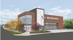 Arlington, VA, County Fire Station 8 incorporates holistically healthy strategies including secluded bunk rooms, natural light and a transition zone with a decontamination room.