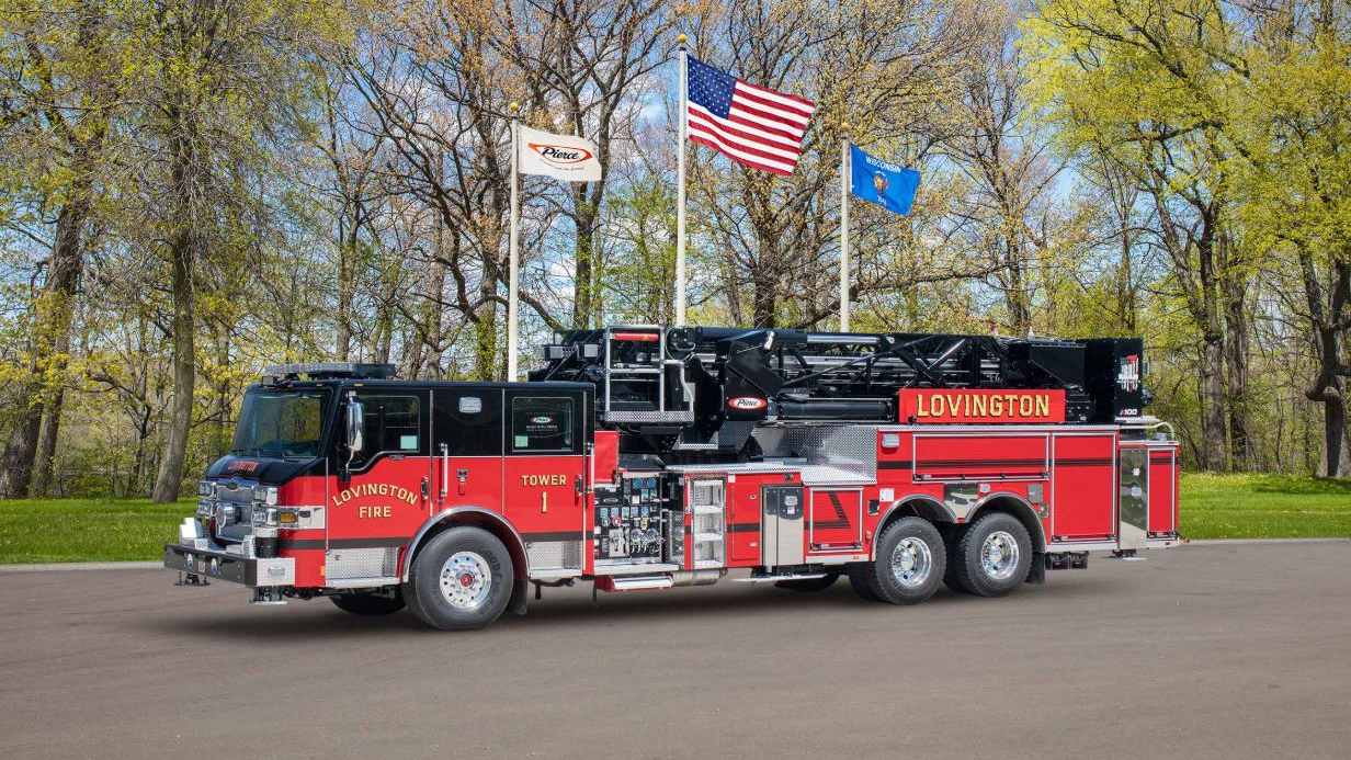 Lovington NM Fire Department MidMount Aerial Firehouse