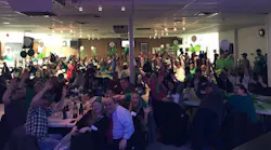 Supporters of the Sutersville VFD wave to the camera during one of the department's operational fundraisers in 2017.