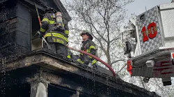 Two Rochester, NY, firefighters were injured during a two-alarm house fire Saturday.