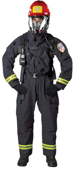 The FDNY selected the LION MT94 ensemble for rescue missions within the hot zone. The ensemble provided decreased donning time, improved visibility, superior dexterity, reduction in heat stress and enhanced ruggedness.