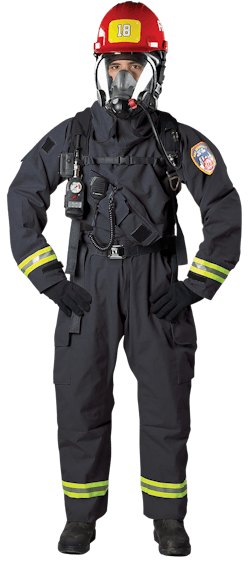 The FDNY selected the LION MT94 ensemble for rescue missions within the hot zone. The ensemble provided decreased donning time, improved visibility, superior dexterity, reduction in heat stress and enhanced ruggedness. The FDNY selected the LION MT94 ensemble for rescue missions within the hot zone. The ensemble provided decreased donning time, improved visibility, superior dexterity, reduction in heat stress and enhanced ruggedness.