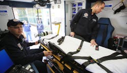 The MSTU vehicle is staffed with stroke-specific-trained team members: an advanced practicing provider, a CT technician and paramedics. A telemedicine connection puts this team in direct contact with a neurologist at the hospital to hasten a stroke diagnosis. The MSTU vehicle is staffed with stroke-specific-trained team members: an advanced practicing provider, a CT technician and paramedics. A telemedicine connection puts this team in direct contact with a neurologist at the hospital to hasten a stroke diagnosis.