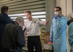 The Seattle Fire Department held a press conference to help the public understand the new PPE that was being worn on responses. The Seattle Fire Department held a press conference to help the public understand the new PPE that was being worn on responses.