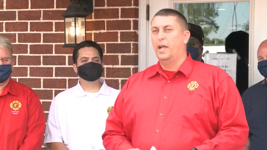 Mike Tomaszewski, president of Augusta, GA, Professional Firefighters, Local 3357, called on Chief Chris James to either step down or for the Augusta Commission to fire him