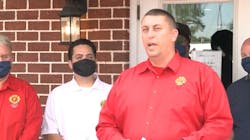 Mike Tomaszewski, president of Augusta, GA, Professional Firefighters, Local 3357, called on Chief Chris James to either step down or for the Augusta Commission to fire him Mike Tomaszewski, president of Augusta, GA, Professional Firefighters, Local 3357, called on Chief Chris James to either step down or for the Augusta Commission to fire him