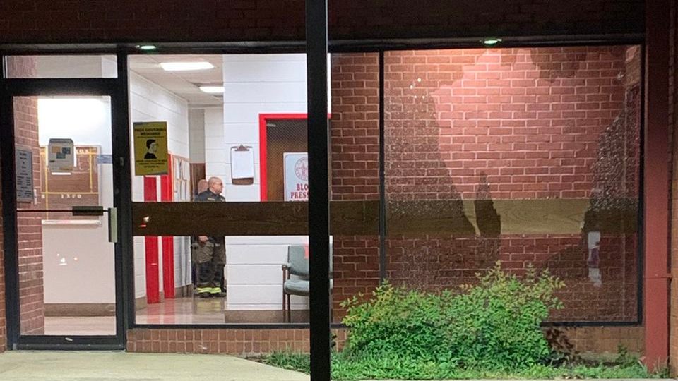 Gunfire shattered a window Wednesday at Birmingham, AL, Fire and Rescue Service Station 15.