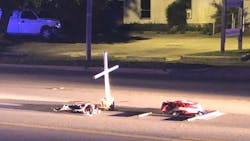 The vandalism to the Charleston 9 Memorial Park, which honors the nine Charleston, NC, firefighters who died in the Super Sofa Store fire 13 years ago, was discovered by police early Friday. The vandalism to the Charleston 9 Memorial Park, which honors the nine Charleston, NC, firefighters who died in the Super Sofa Store fire 13 years ago, was discovered by police early Friday.