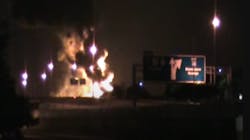 A 52,000 barrel gasoline tank at Colonial Fire in Greensboro, NC, caught fire 10 years ago. A 52,000 barrel gasoline tank at Colonial Fire in Greensboro, NC, caught fire 10 years ago.