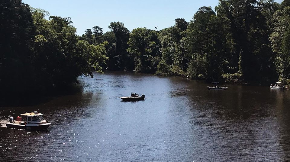 Multiple agencies, including Greenville, NC, Fire Rescue continued their search of the Tar River on Monday for a Red Oak firefighter who went missing over the weekend.