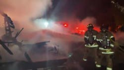 At least nine Jacksonville, FL, firefighters were injured during a cargo ship blaze and explosion Thursday. At least nine Jacksonville, FL, firefighters were injured during a cargo ship blaze and explosion Thursday.