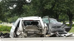 Olathe, KS, firefighters extricated nine people involved in a four-vehicle crash Sunday.