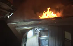 Fireworks were responsible for causing a two-alarm house blaze that took Worcester, MA, firefighters 30 minutes to put out late Sunday. Fireworks were responsible for causing a two-alarm house blaze that took Worcester, MA, firefighters 30 minutes to put out late Sunday.