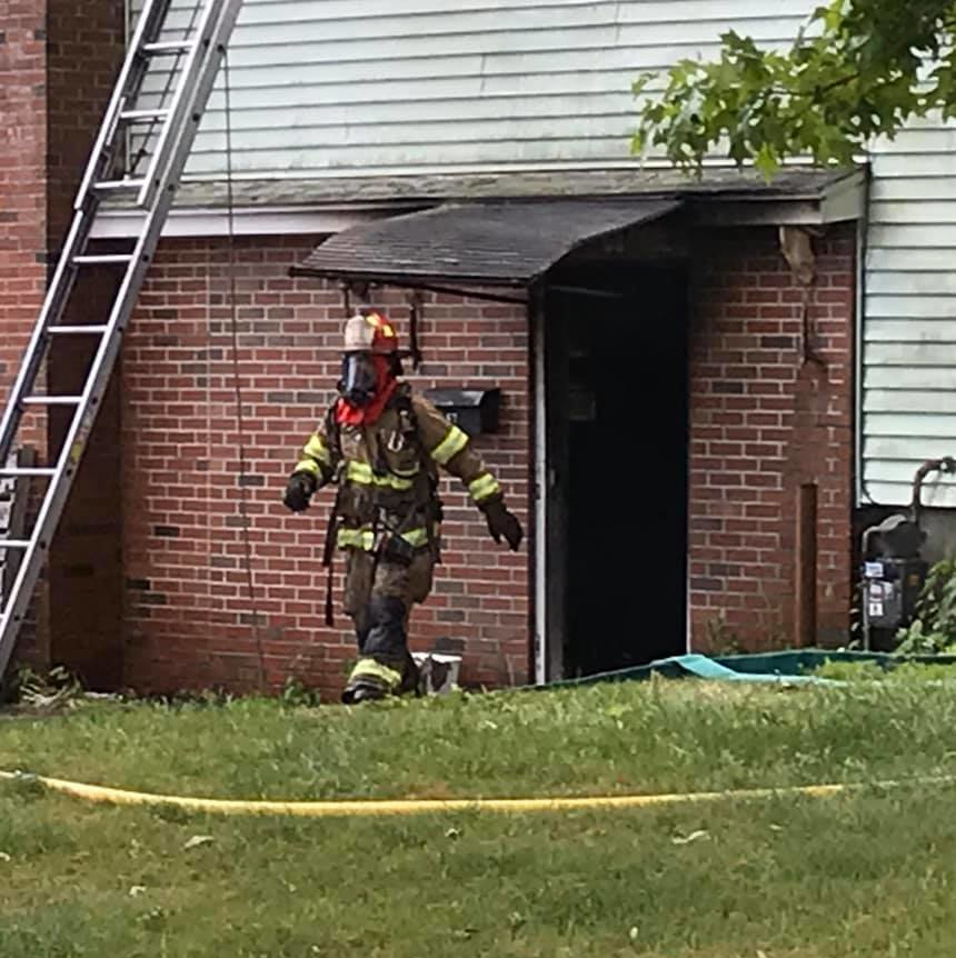 Firefighters battled a single-family house blaze in Chicopee on Monday, which displaced six residents.