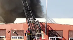 Firefighters from at least 25 regional departments spent hours late Sunday and early Monday battling a five-alarm blaze at an abandoned warehouse in Jaffrey, NH.