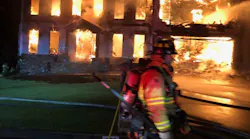 Roswell, GA, firefighters rescued an elderly man who was trapped in the basement of a burning two-story house early Tuesday.