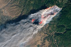 NASA satellite imagery shows the immensity of the 2018 Camp Fire in northern California. NASA satellite imagery shows the immensity of the 2018 Camp Fire in northern California.