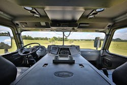 The Cyclone cab provides enhanced visibility with a low-profile dash and a one-piece door glass. The Cyclone cab provides enhanced visibility with a low-profile dash and a one-piece door glass.