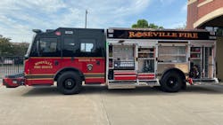 This picture shows a recently delivered engine. This project was procured using the HGACBuy consortium. There are many department specific items highlighted in this picture including the safe-steps to allow access to taller compartment areas, pump panel layout, and equipment storage options. This picture shows a recently delivered engine. This project was procured using the HGACBuy consortium. There are many department specific items highlighted in this picture including the safe-steps to allow access to taller compartment areas, pump panel layout, and equipment storage options.