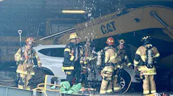 The cargo ship was packed with 2,400 vehicles and the fire unin president said it was like battling a junkyard fire inside a ship.
