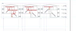 The path of travel of smoke within the stairwell of an apartment building that included garden units varied based on the level of the apartment of origin (left: garden; center: first floor; right: second floor). The path of travel of smoke within the stairwell of an apartment building that included garden units varied based on the level of the apartment of origin (left: garden; center: first floor; right: second floor).