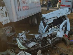 Often, a commercial vehicle that was involved in a collision with a passenger vehicle must be lifted off of the smaller vehicle. Then, it might be necessary to separate the vehicles, including by dragging the passenger vehicle out from underneath the commercial vehicle. Some might disagree, but working underneath a suspended load can be very risky. Often, a commercial vehicle that was involved in a collision with a passenger vehicle must be lifted off of the smaller vehicle. Then, it might be necessary to separate the vehicles, including by dragging the passenger vehicle out from underneath the commercial vehicle. Some might disagree, but working underneath a suspended load can be very risky.