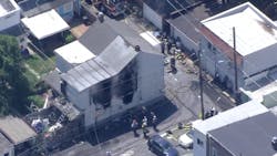 Two people were killed in a multi-alarm fire at a three-story house in Allentown, PA, on Monday. Two people were killed in a multi-alarm fire at a three-story house in Allentown, PA, on Monday.