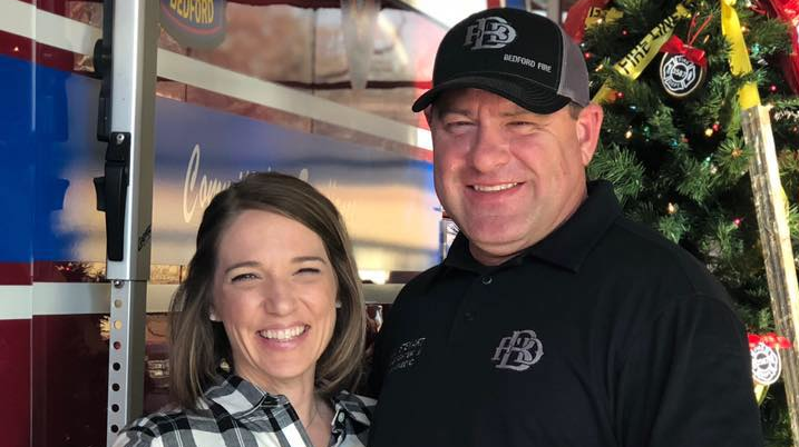 Texas Health Harris Methodist HEB Beth Stewart and Bedford, TX, firefighter-paramedic Daniel Stewart.