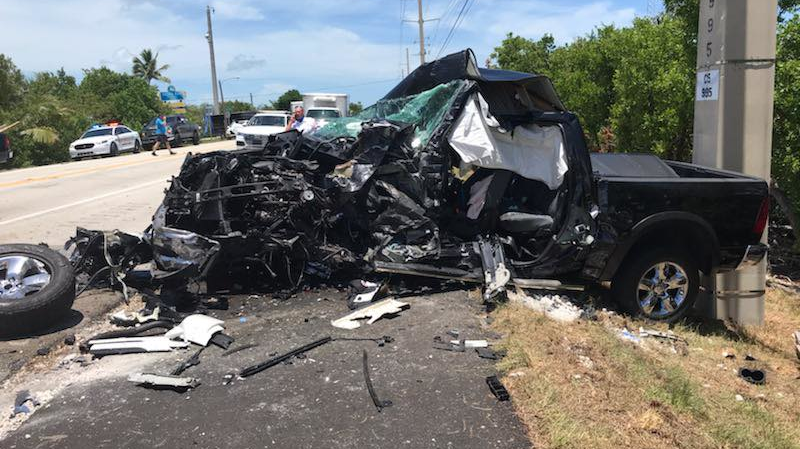 Boynton Beach, FL, Fire Capt. Jeff Power and his daughter were critically injured in a three-vehicle accident Tuesday along U.S. 1 near marathon.