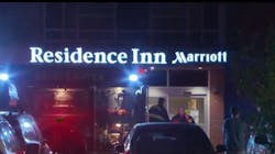 Bridgewater, MA, firefighters rescued an unconscious man from a burning hotel room early Thursday. Bridgewater, MA, firefighters rescued an unconscious man from a burning hotel room early Thursday.