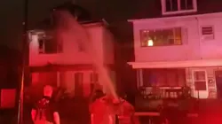 Two Buffalo, NY, firefighters were injured during a two-alarm blaze early Thursday. Two Buffalo, NY, firefighters were injured during a two-alarm blaze early Thursday.