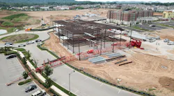 Franklin, TN, firefighters quickly contained leaking diesel fuel from a 200-foot crane that collapsed at a construction site Monday.