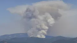 The Hog Fire in Lassen County, CA, has burned around 10,000 acres and destroyed two structures.