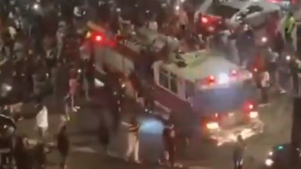 Watch Unruly Crowd Delay CA Firefighters Going to Call | Firehouse
