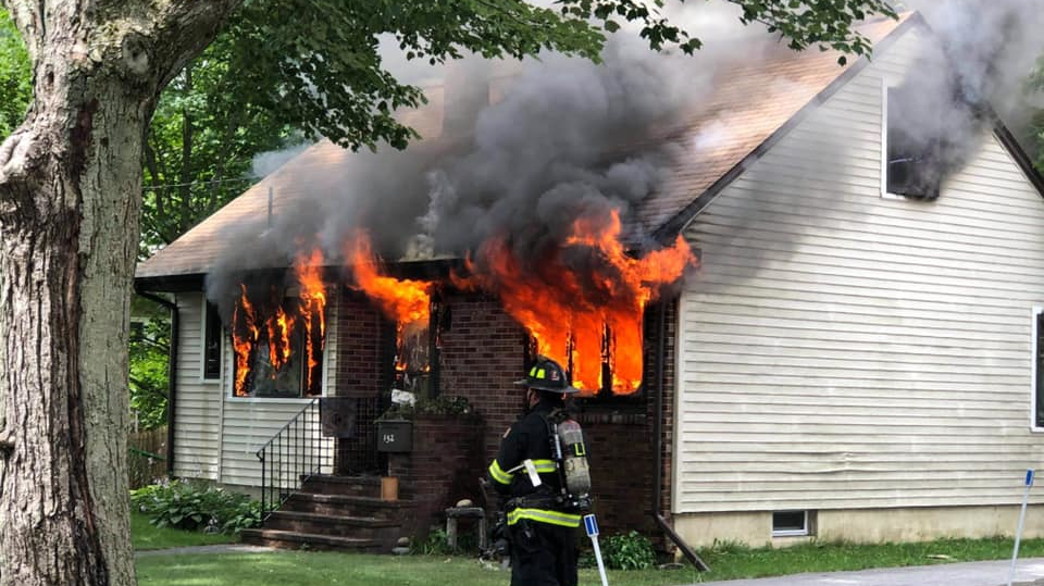 A Portland, ME, firefighter was injured during a fire that broke out following an explosion at a single-family home Friday.