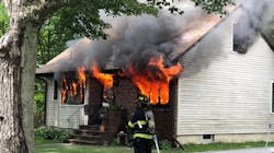 A Portland, ME, firefighter was injured during a fire that broke out following an explosion at a single-family home Friday. A Portland, ME, firefighter was injured during a fire that broke out following an explosion at a single-family home Friday.